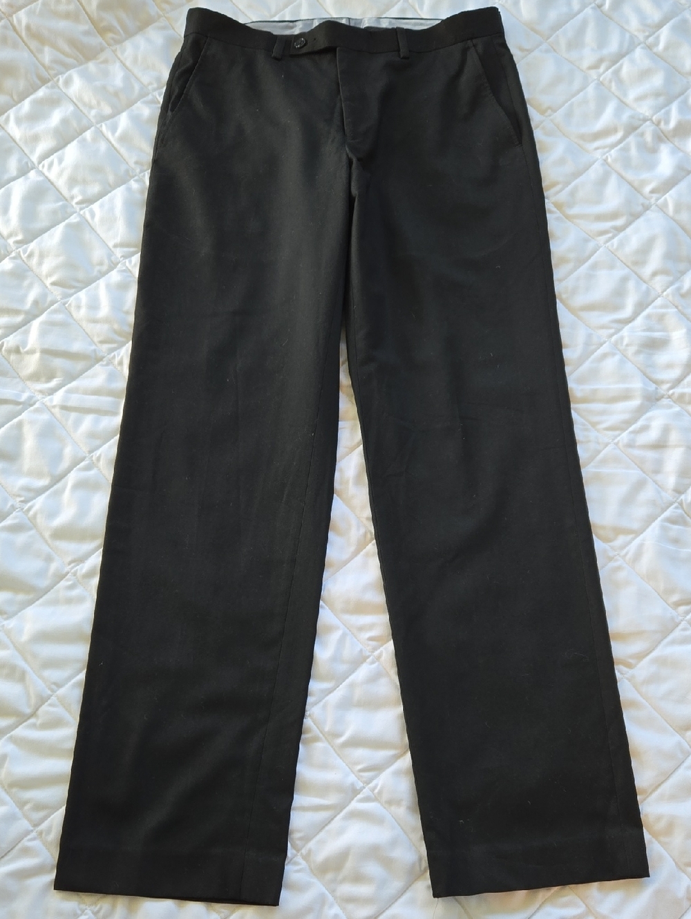 Van Heusen Black Men's Dress Pants - Straight Leg